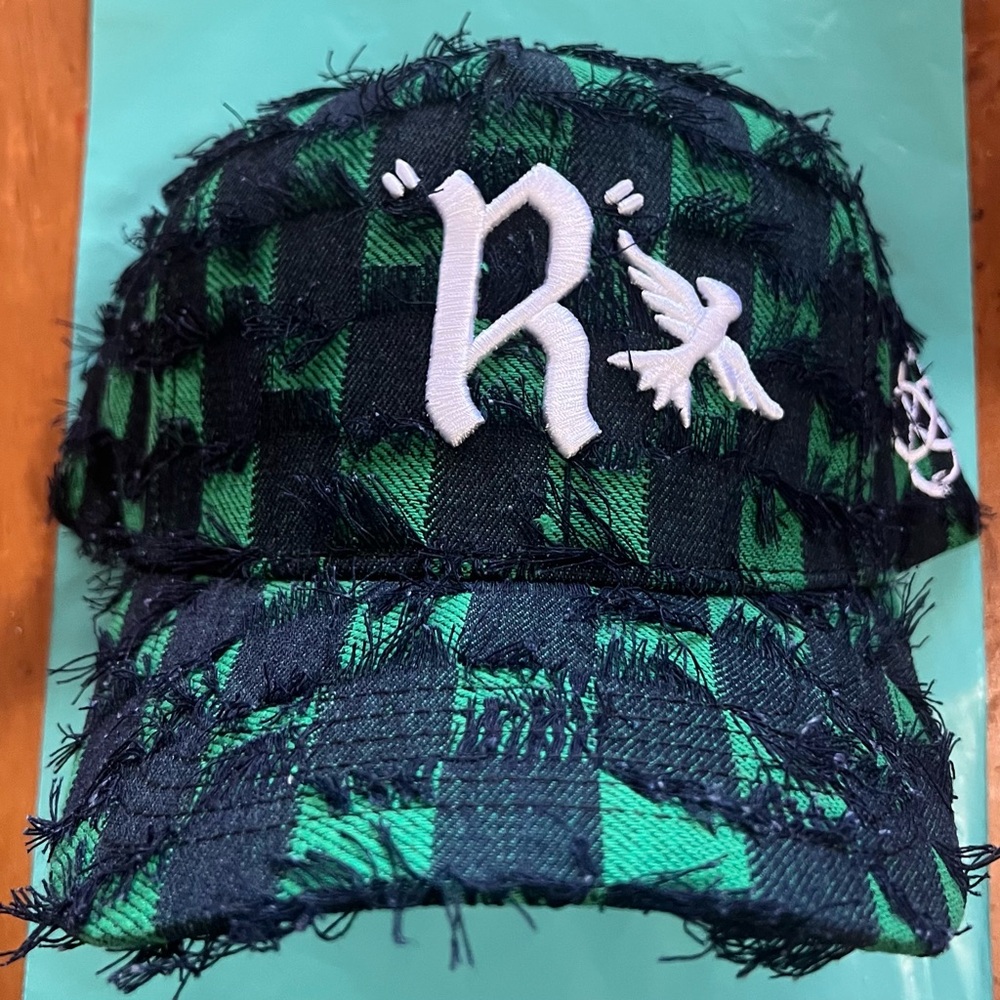 Reference Hat Cap Snapback Luxe Woven Black Green Infinite Snake Logo
